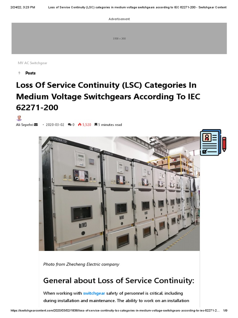 LSC Categories in MV Switchgear Explained | PDF | Electricity | Components