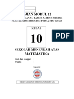 Soal Matematika Wajib K10 Um12