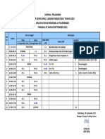 Jadwal Pelajaran Diklap Refreshing Langsir Angkatan V Tahun 2022 Wilayah Divisi Regional Iii Palembang Tanggal 07 Dan 08 September 2022