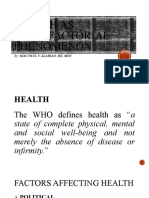 Health As Multifactorial Phenomenon