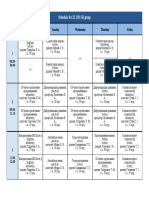 Schedule For 22 (201-?) Group