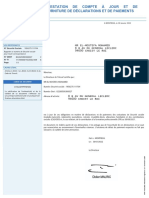 Attestation DE Compte À Jour ET DE Fourniture de Déclarations Et de Paiements