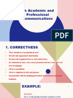 Cs of Academic and Professional Communication