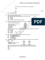 RATIO ANALYSIS MCQs