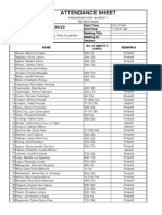 Pangasinan State University Attendance Sheet for Araling Panlipunan 4 Class