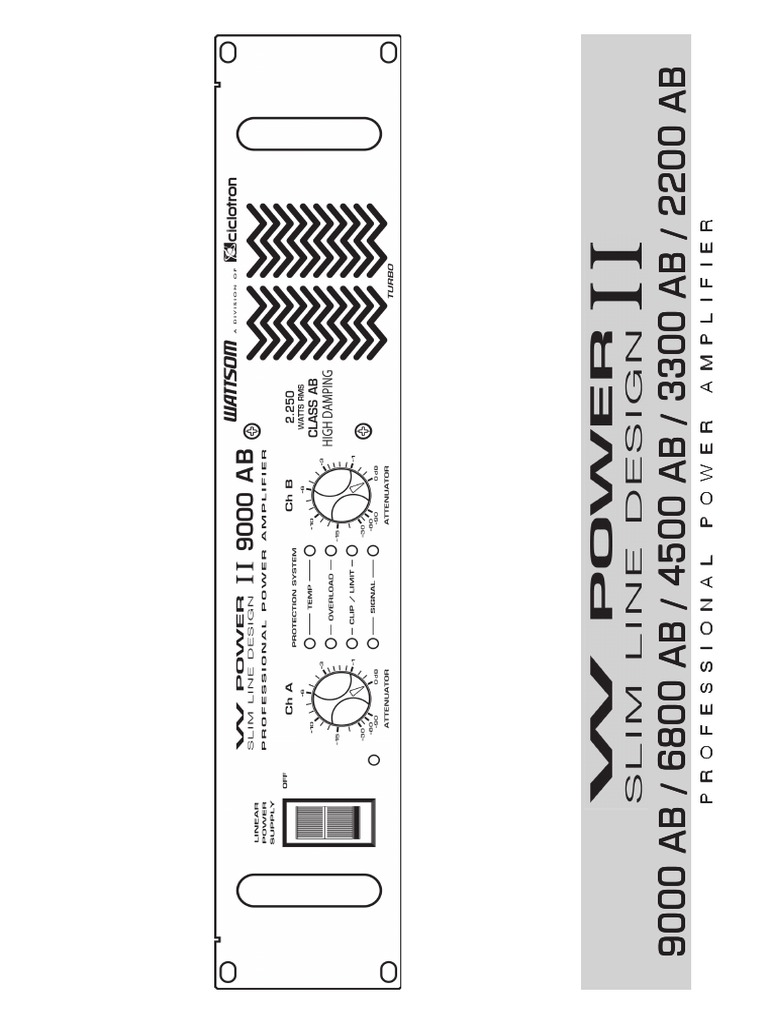 Manual do Amplificador W Power 6800 AB | PDF | Fonte de energia | Diodo ...