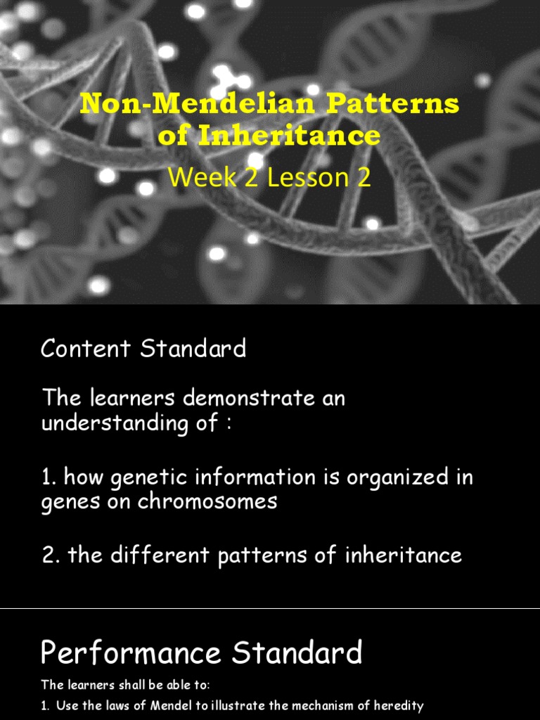 Non-Mendelian Patterns of Inheritance Introduction | PDF | Genotype ...
