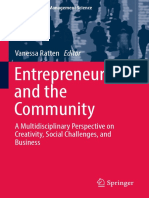 2020 Entrepreneurship and The Community A Multidisciplinary Perspective On Creativity, Social Challenges, and Business by Vanessa Ratten
