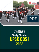 75 Days Study Plan For UPSC CDS I 2022