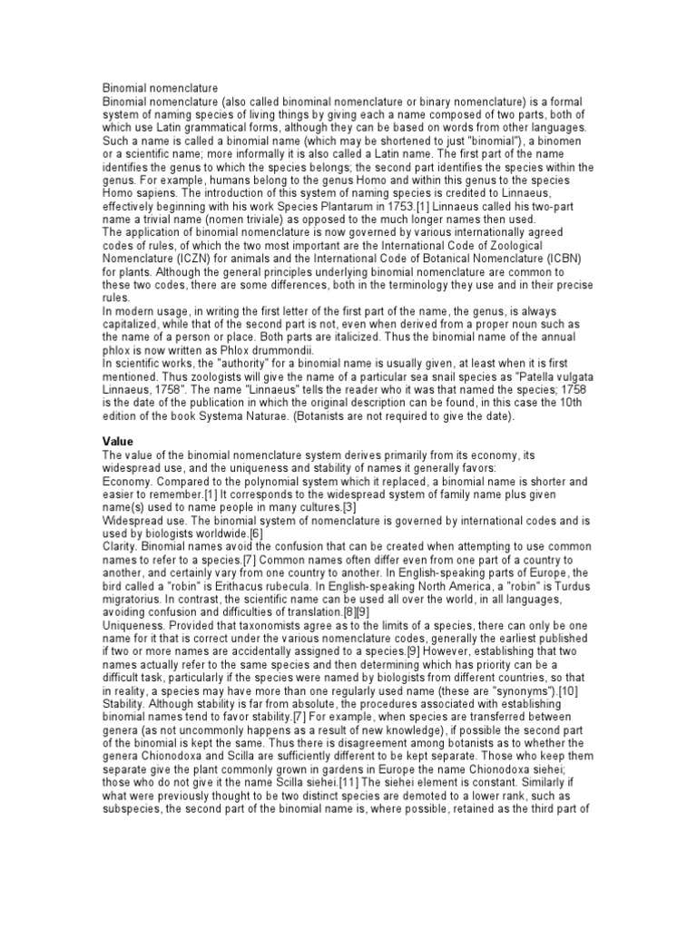 Scientific Names PDF Grammatical Gender Plants