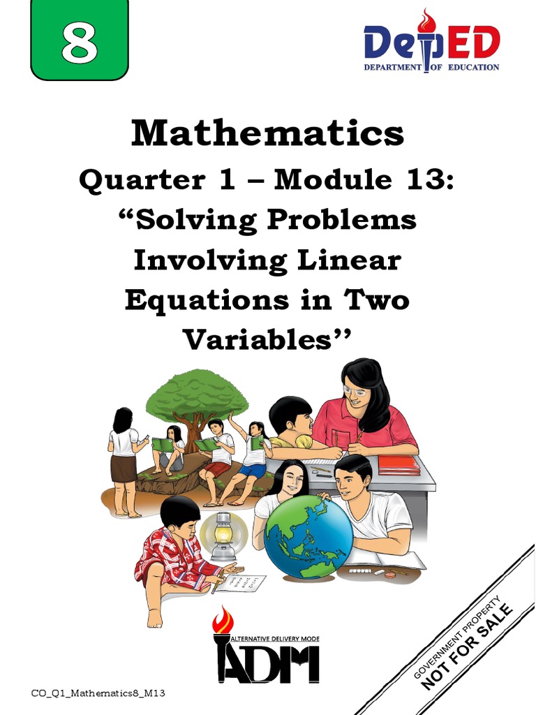 Math 8 Q1 Mod 13 | PDF | Equations | System Of Linear Equations