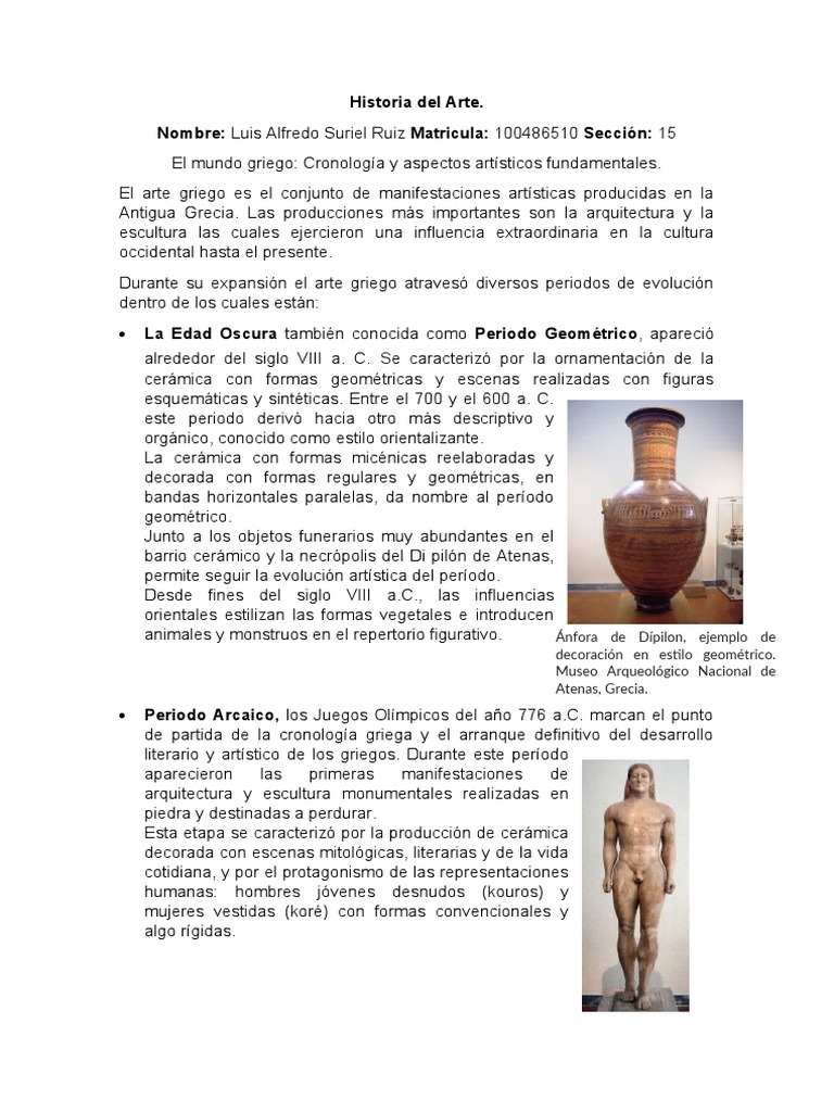 Arte Griego | PDF | Antigua Grecia | Escultura