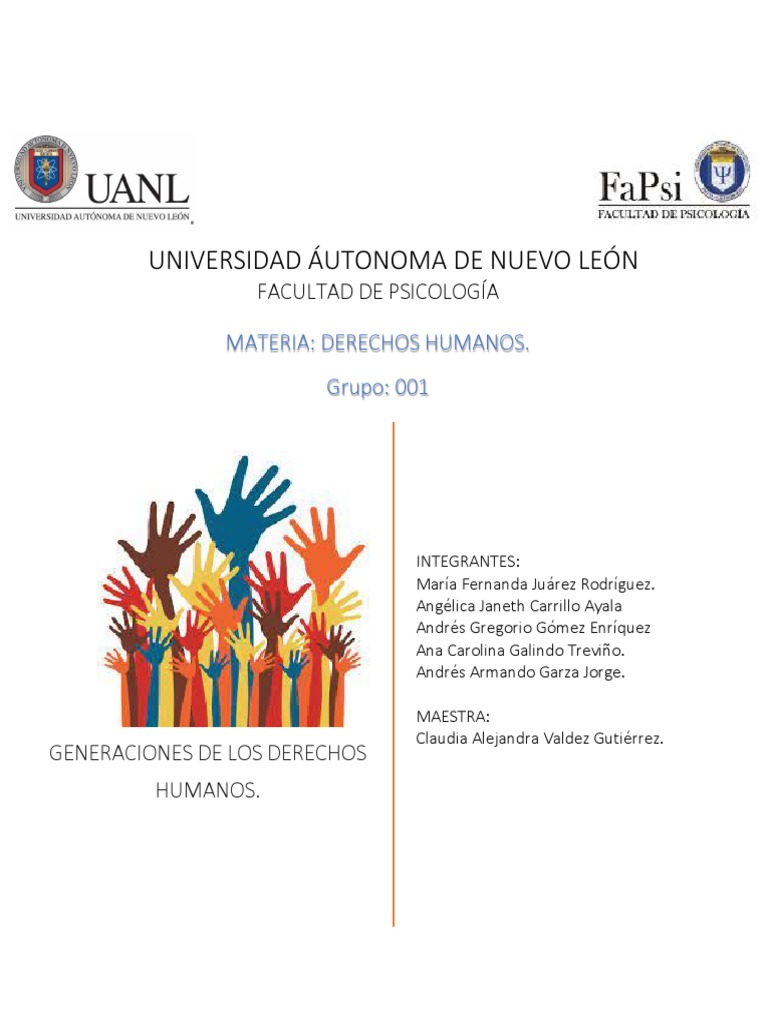 Generaciones de los Derechos Humanos | PDF | Derechos | Derechos humanos