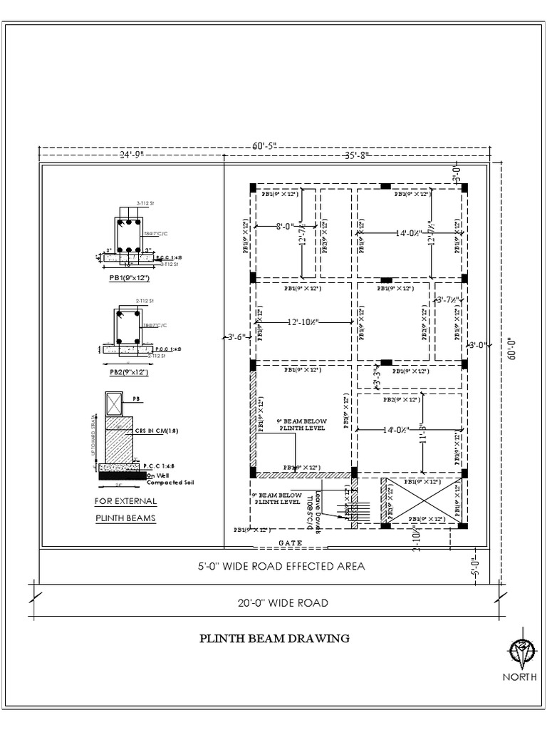Plinth Beam Drawing | PDF