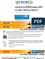 19 - OPTIMIZE2015 - Be A Field Operator in HYSYS Based OTS and Oculus Rift Virtual Reality - Inprocess