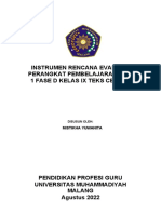 Instrumen Rencana Evaluasi Aksi I Mistikha