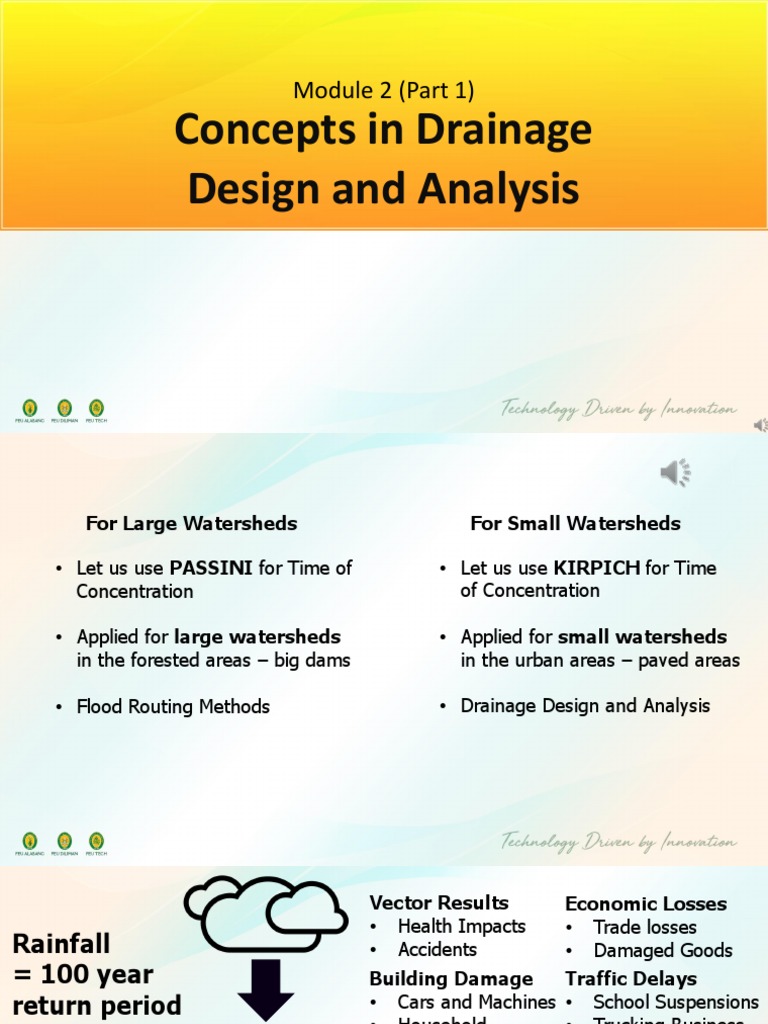 Drainage Design for Watersheds Analysis | PDF | Flood | Drainage Basin