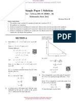 CBSE Maths Sample Paper 1 Solutions