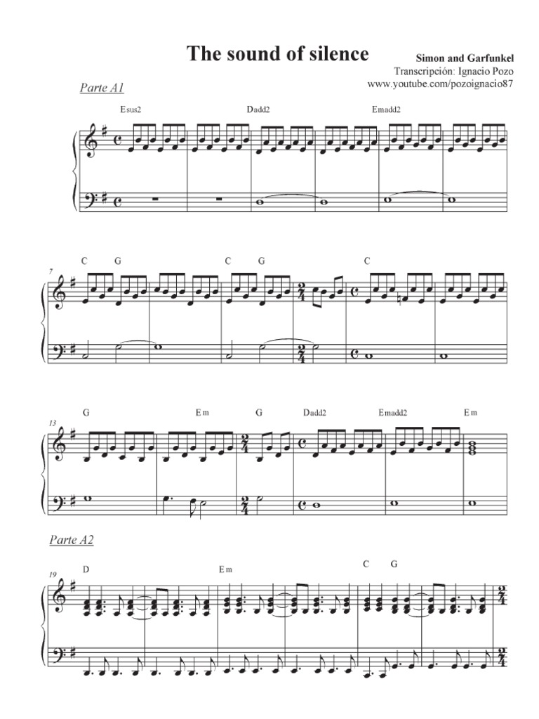The Sound of Silence (Simon and Garfunkel) PDF