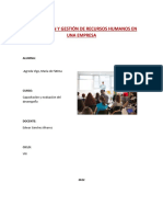 Capacitación y Gestión de Recursos Humanos en Una Empresa