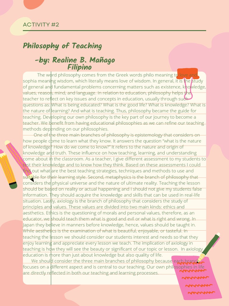 Understanding Teaching Philosophy | PDF | Teaching Method | Philosophy ...