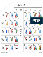 Grade 5a First Timetable 20222