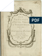 HAYDN, Franz Josef • Six sonates a flute, violon & violoncello ... [opus 11]  Amsterdam, J.J. Hummel [ca. 1771] (facsimile music source)