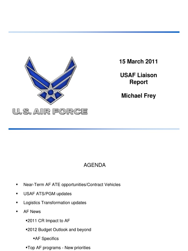 USAF Liaison Projection Mar 15 | PDF | Lockheed Martin F 35 Lightning ...