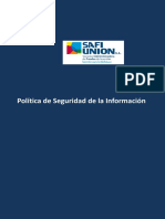 Política de Seguridad de La Información - SAFI