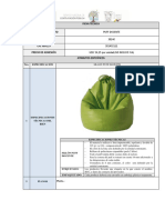 Sillón puff docente especificaciones técnicas