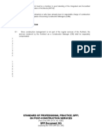 Method of Compensation: Standard of Professional Practice (SPP) On Post-Construction Services SPP Document 205