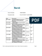 Bank Statement Account Summary