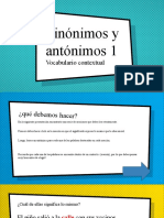 Sinonimos y Antonimos (Vocabulario Contextual) Desde 12 Años