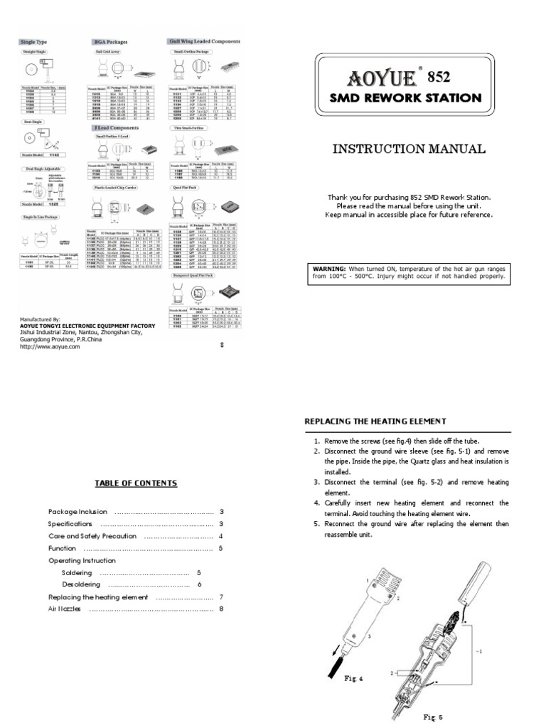 Anleitung_Aoyue_852_en | PDF | Applied And Interdisciplinary Physics ...