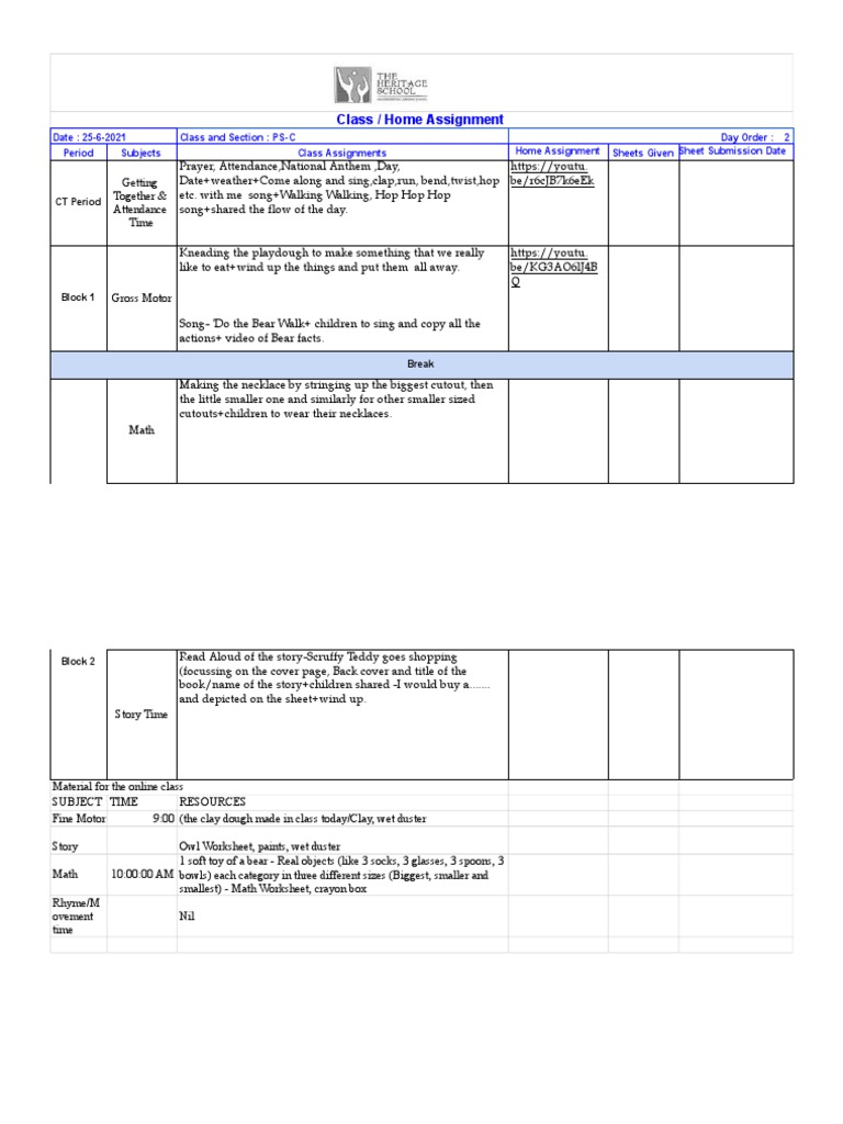 Class / Home Assignment | PDF