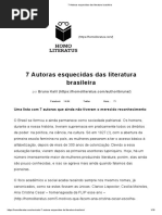 7 Autoras esquecidas das literatura brasileira