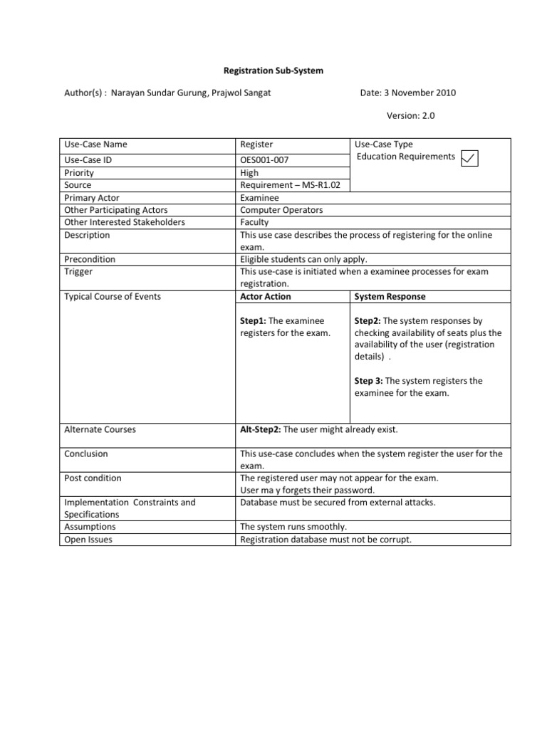 Use Case Narrative Use Case Password Free 30day Trial Scribd