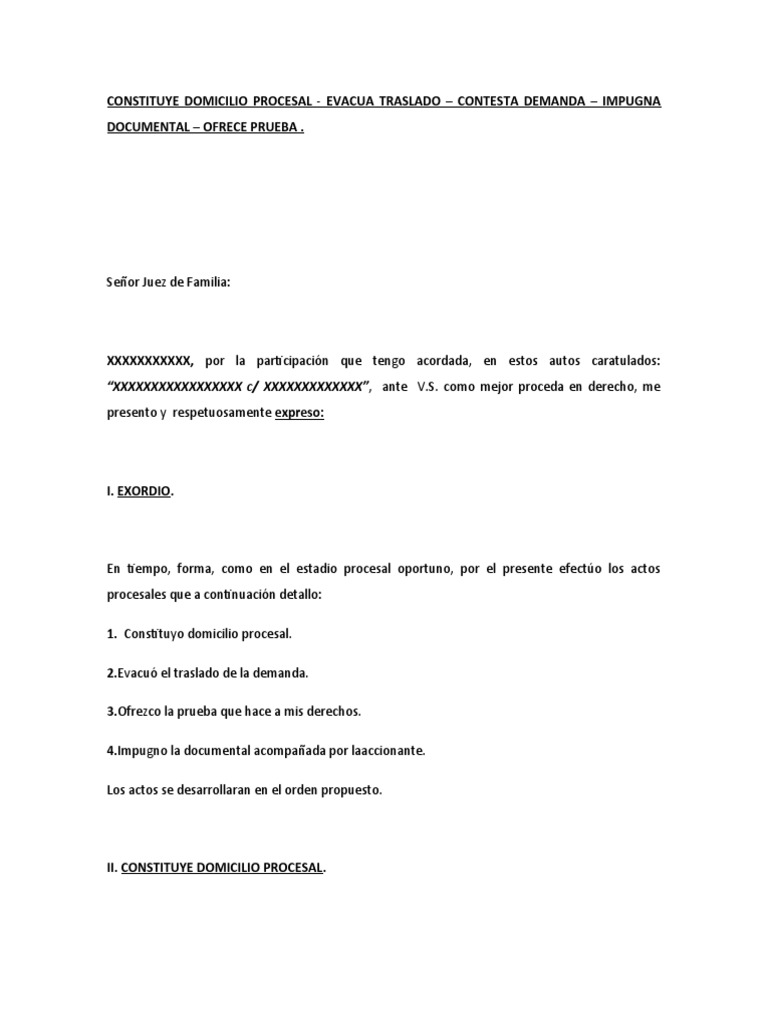 Contesta Traslado Alimentos | PDF | Ciencias sociales | Derecho