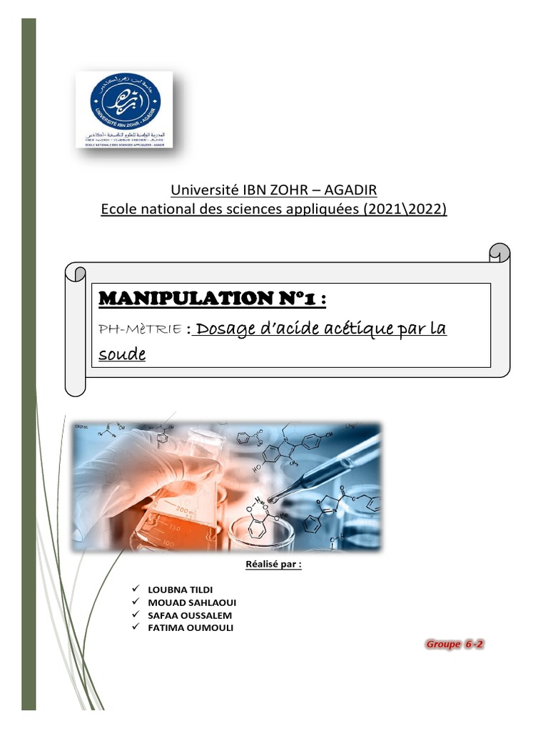 Dosage d'acide acétique par NaOH | PDF | Ph | Acide