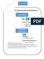 Flujograma de Comunicacion ante Emergencias