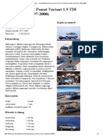 Autókatalógus - VOLKSWAGEN Passat Variant 1.9 TDI Comfortline (5 Ajtós, 89.76 LE) (1997-2000)