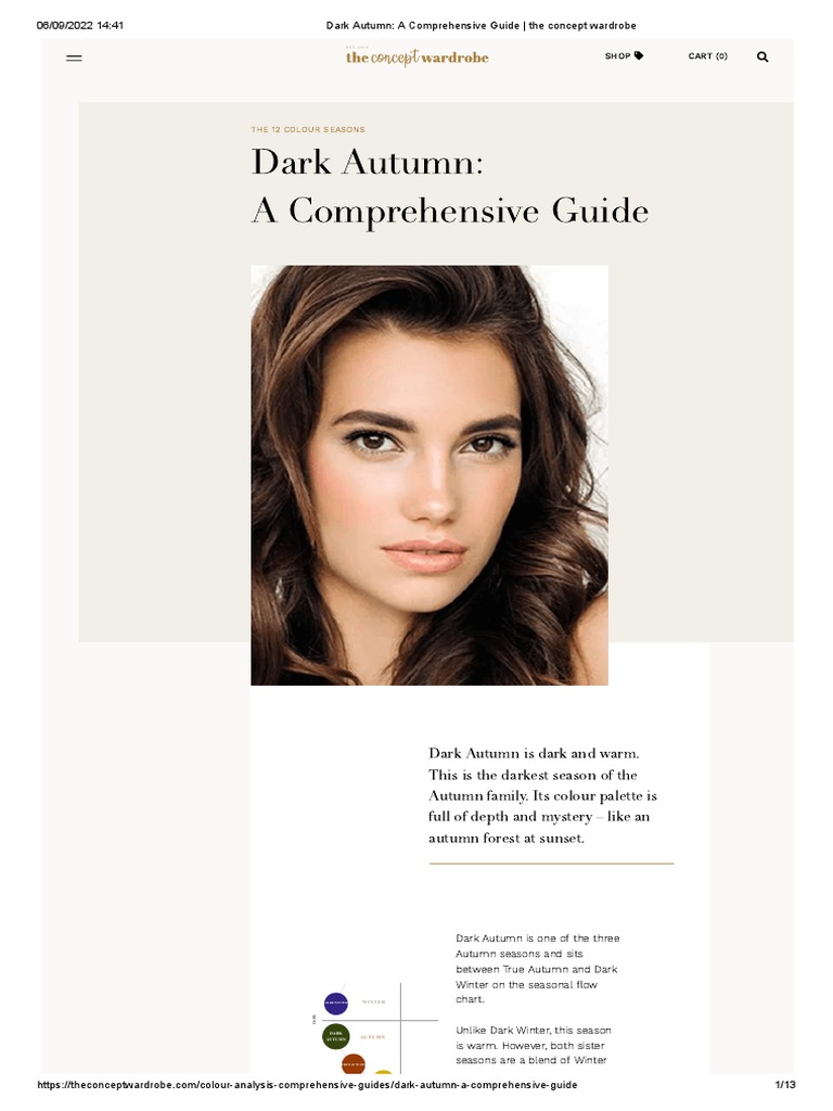 Dark Autumn A Comprehensive Guide The Concept Wardrobe PDF