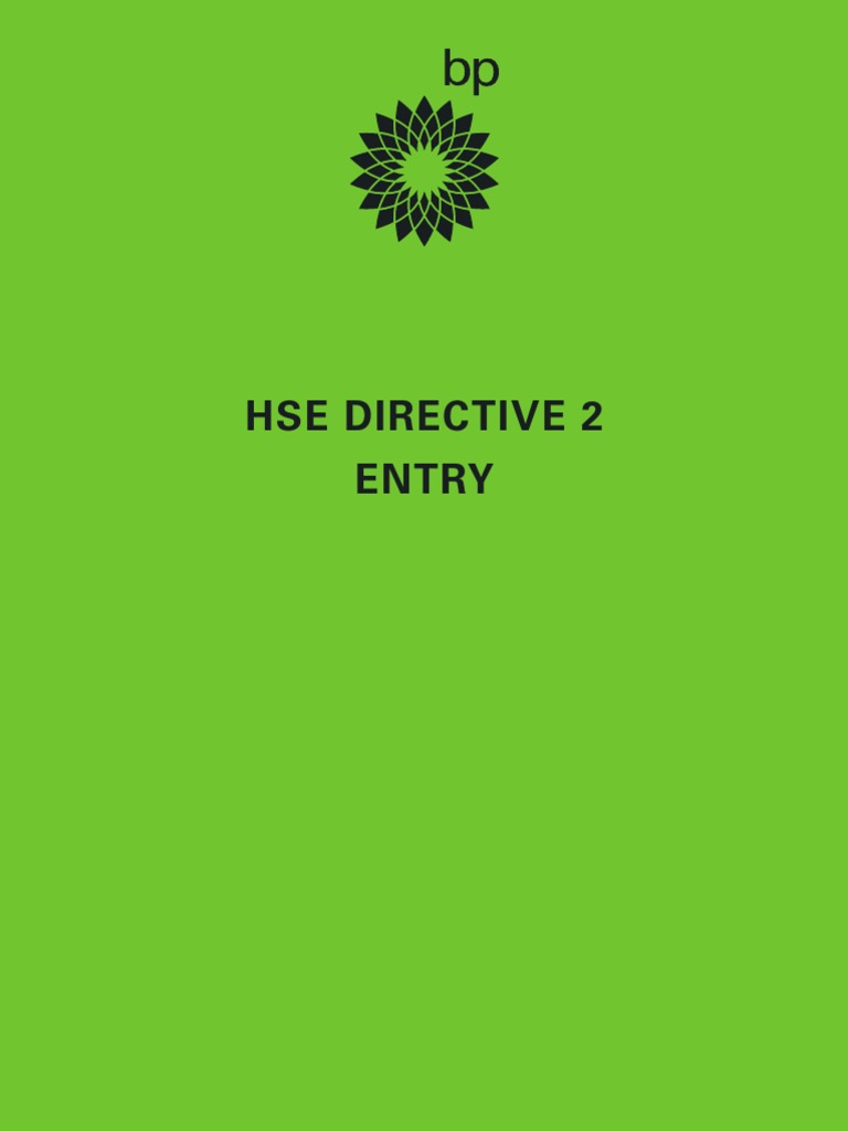 HSE Directive 2 Entry Download Free PDF Volatile Organic Compound
