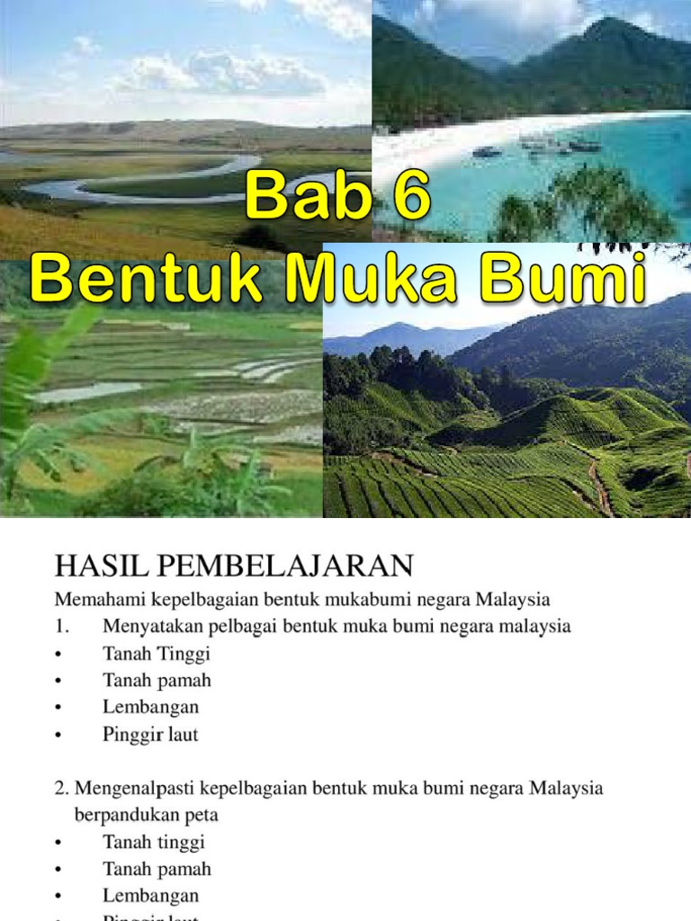 Ting 1 Kssm Bab 6 Bentuk Muka Bumi Pdf