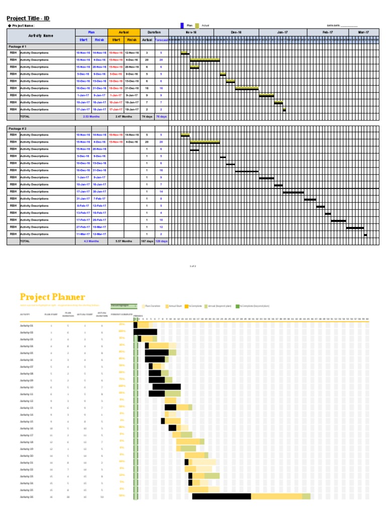 Excel Plan Templates | PDF