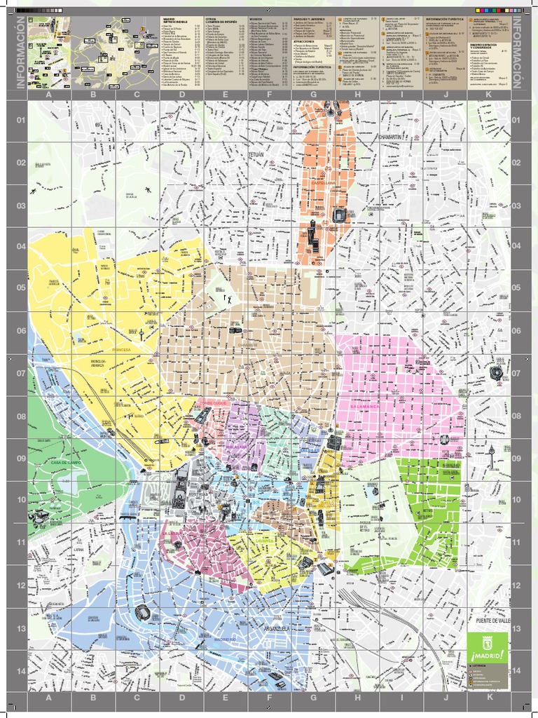 Mapa Zonas Turisticas Madrid | PDF
