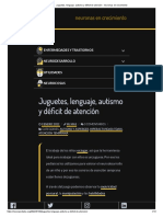 Juguetes, Lenguaje, Autismo y Déficit de Atención - Neuronas en Crecimiento