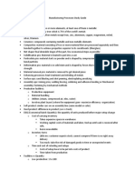 Manufacturing Processes Study Guide