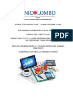 Módulo Generalidades y Técnicas Básicas del Análisis  Financiero