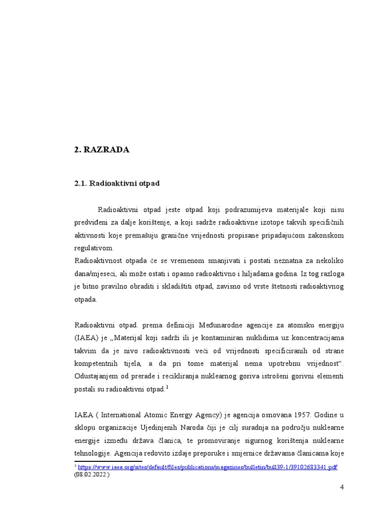 Radioaktivni Otpad | PDF